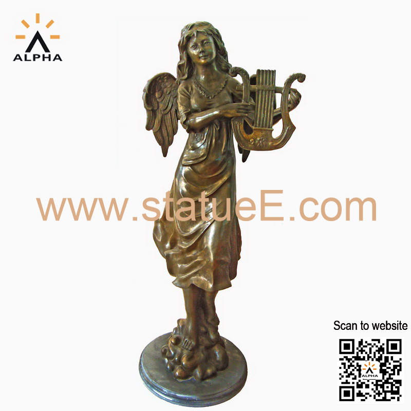 Metal angel statue