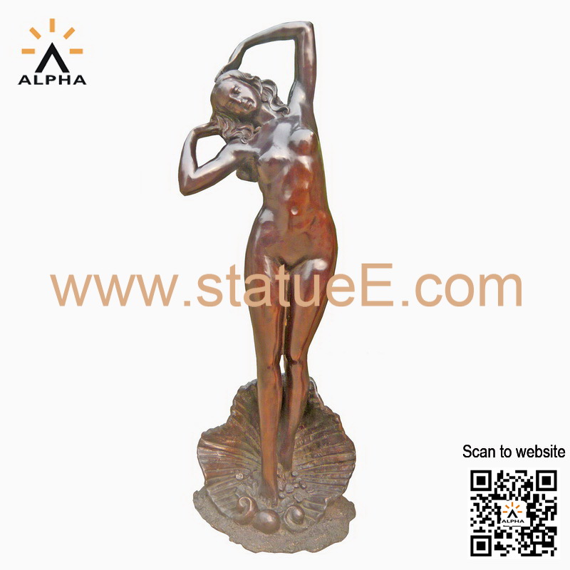 Bronze Birth of Venus statue