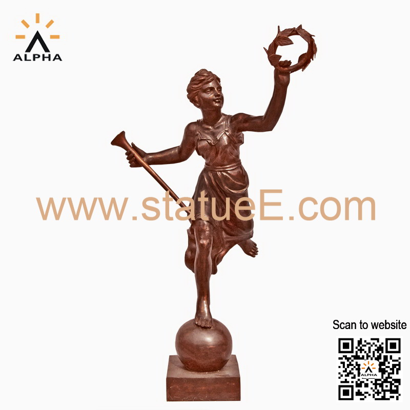 Bronze lady statue