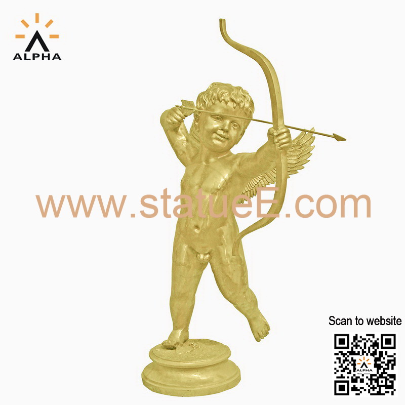 Bronze cupid statue