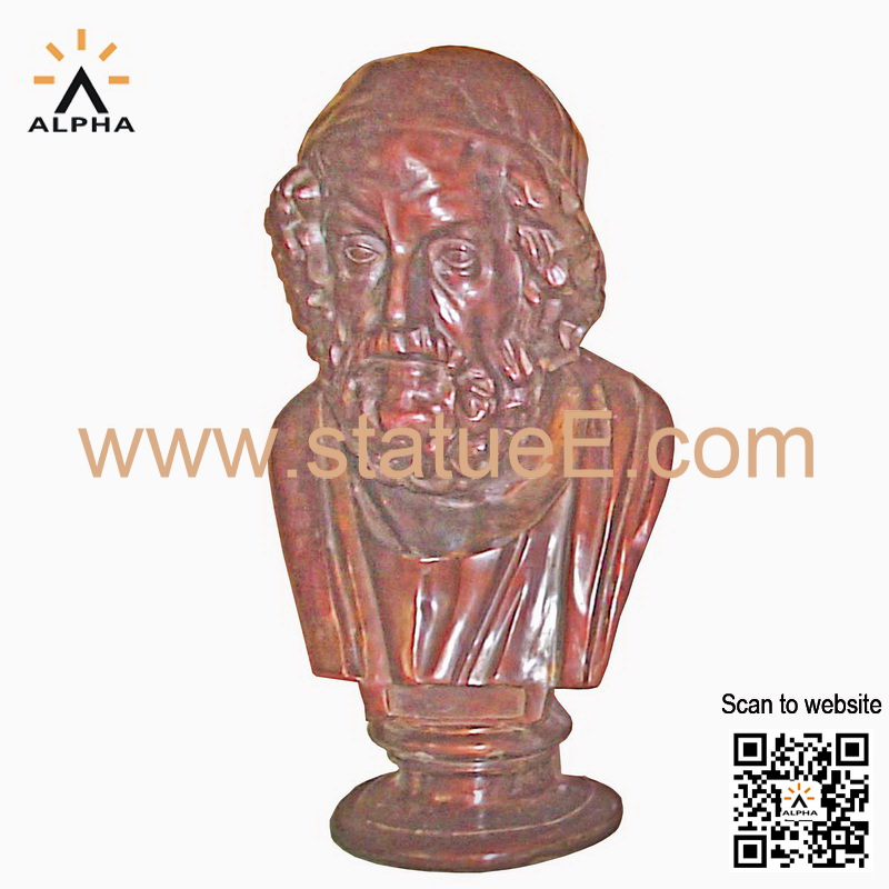 Bronze bust statue