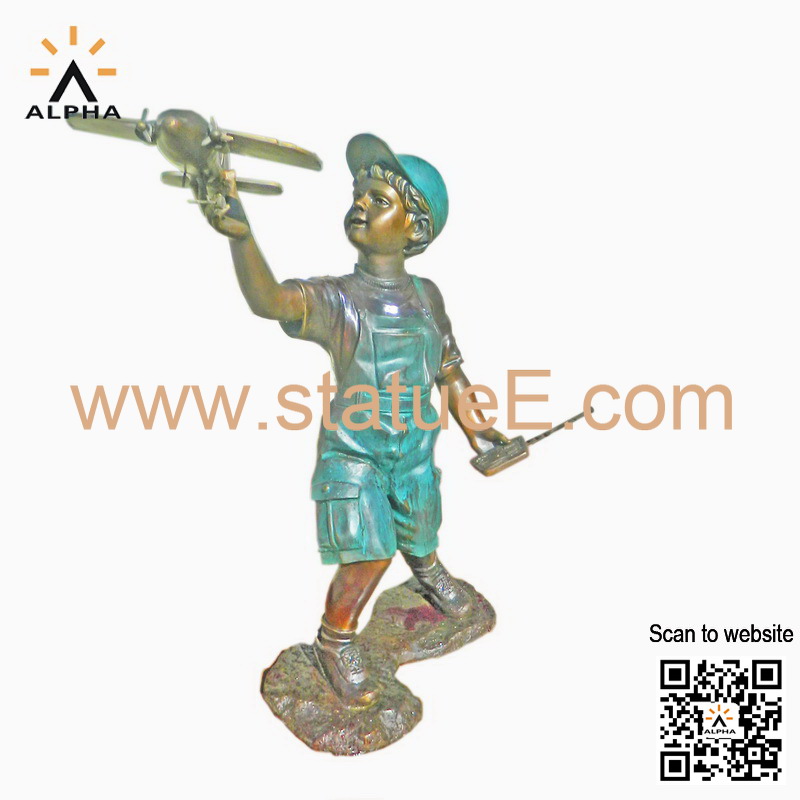 Bronze children statues