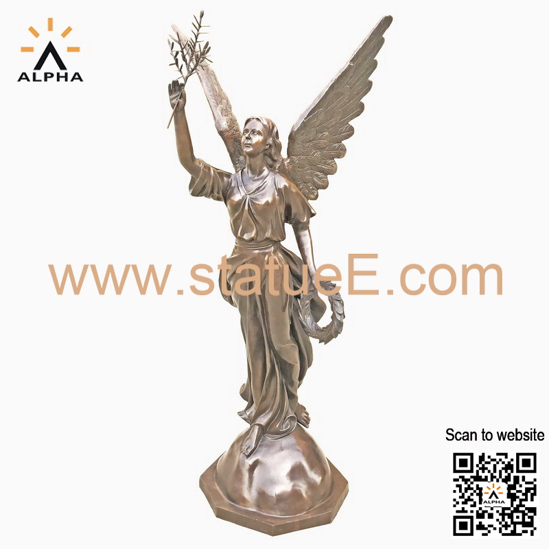 Bronze angel statue