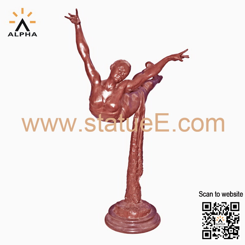 Bronze dancer statue