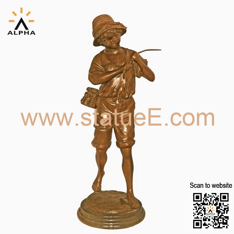 Fisherman garden statue