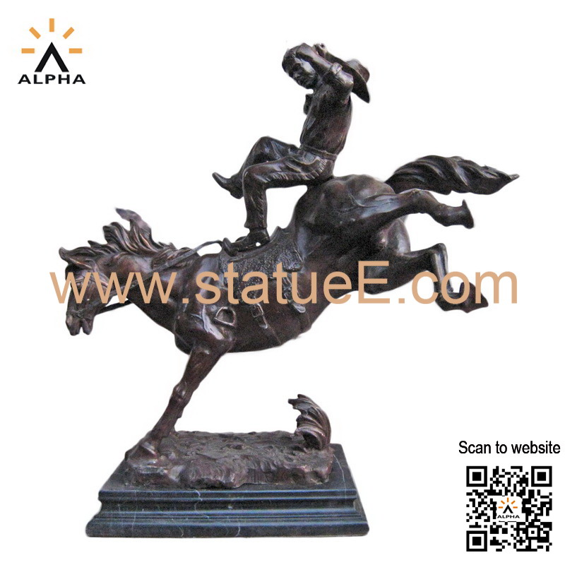 Horse riding statue