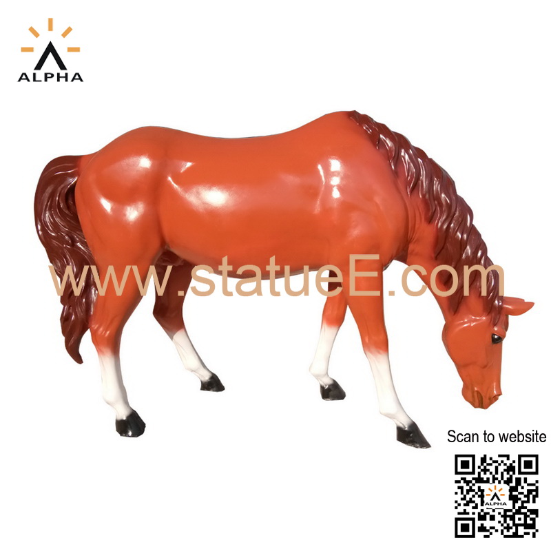 painted horse statues