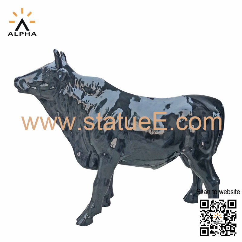 Black bull statue