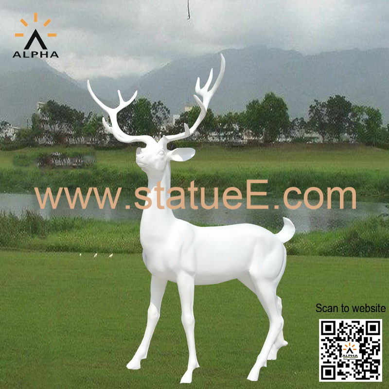 Outdoor deer statues