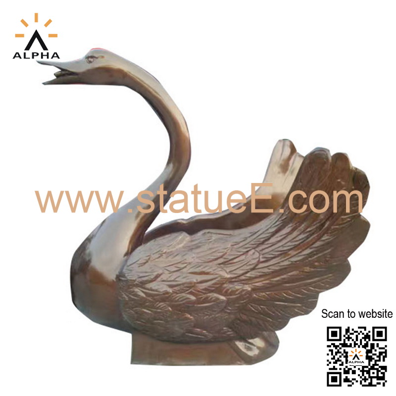 Swan fountain statue