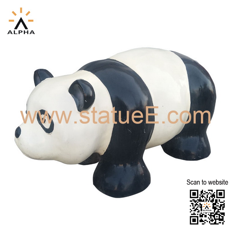 painted panda statue