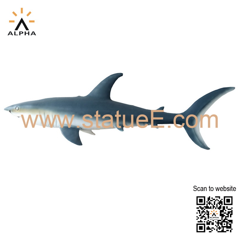 Shark garden statue
