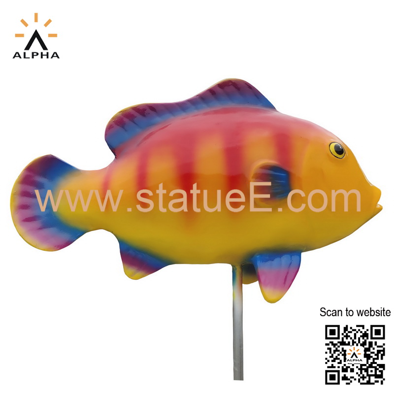 painted fish statue