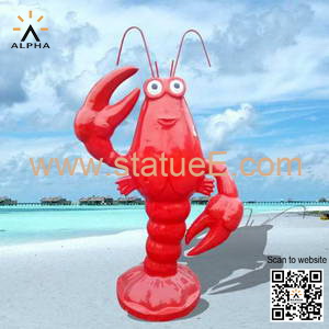 Cartoon shrimp statue