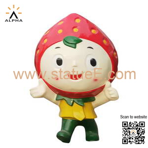 Strawberry cartoon sculpture