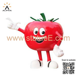 Cartoon tomato sculpture