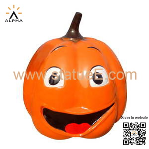 Cartoon pumpkin sculpture