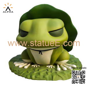 Cartoon frog statue