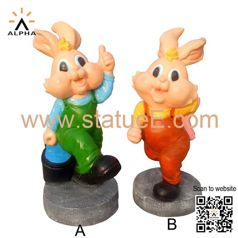 Rabbit cartoon statue