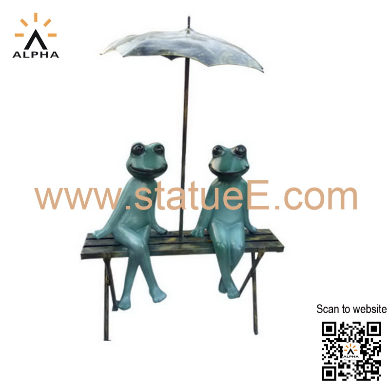 Cartoon frog bench