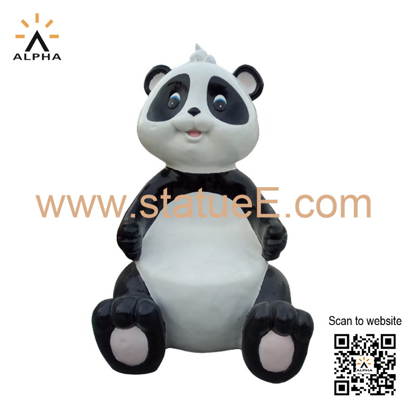 Cartoon panda statue