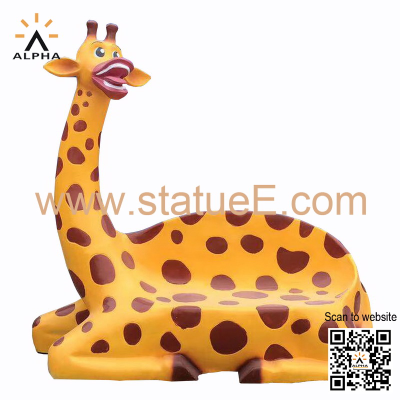 giraffe statue art bench
