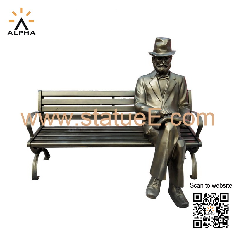 Bench garden statues