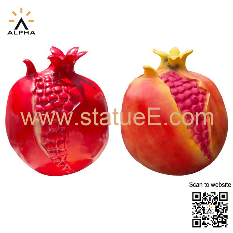 Fiberglass pomegranate sculpture