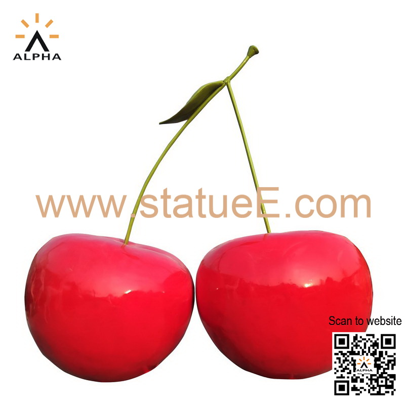 Garden cherry sculpture