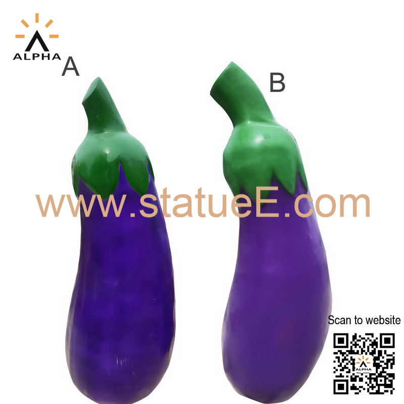 Garden eggplant sculpture