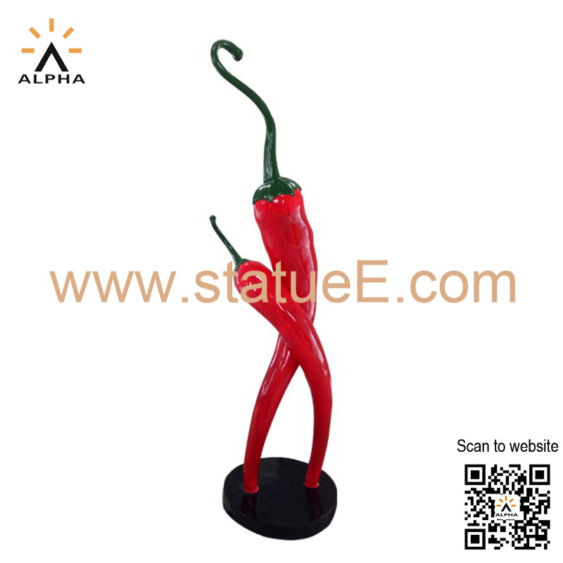 Large plastic pepper sculpture