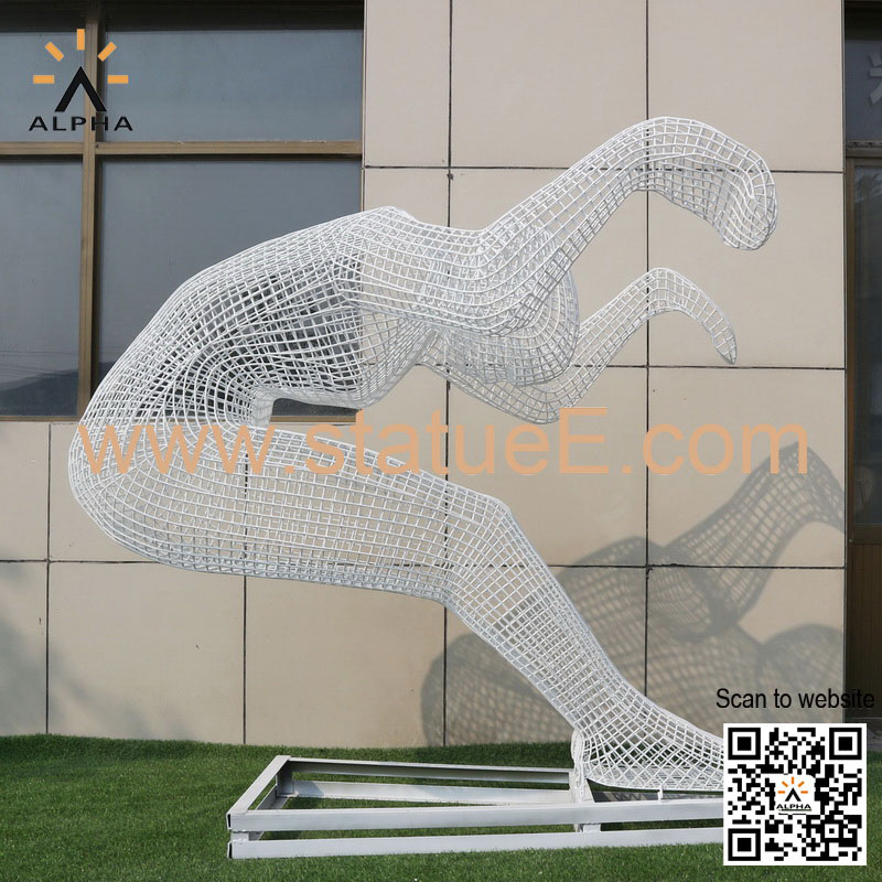 Metal sport statue